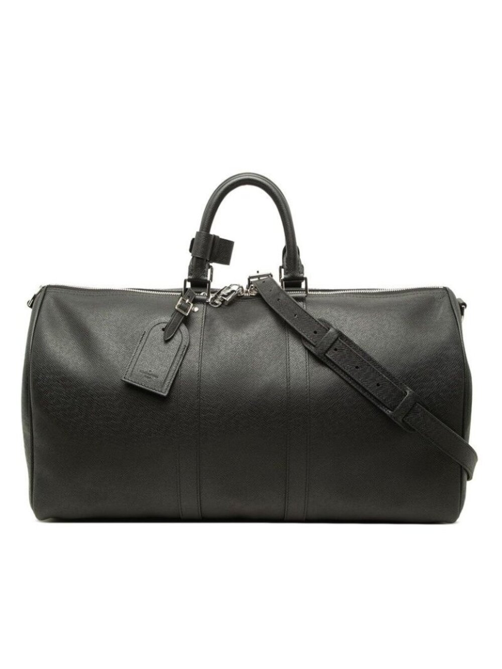 Louis Vuitton Taiga Keepall Bandouliere 50 Boston Bag 2-Way Black Leather